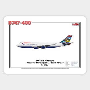 Boeing B747-400 - British Airways "Ndebele Martha (ver.1) / South Africa" (Art Print) Sticker